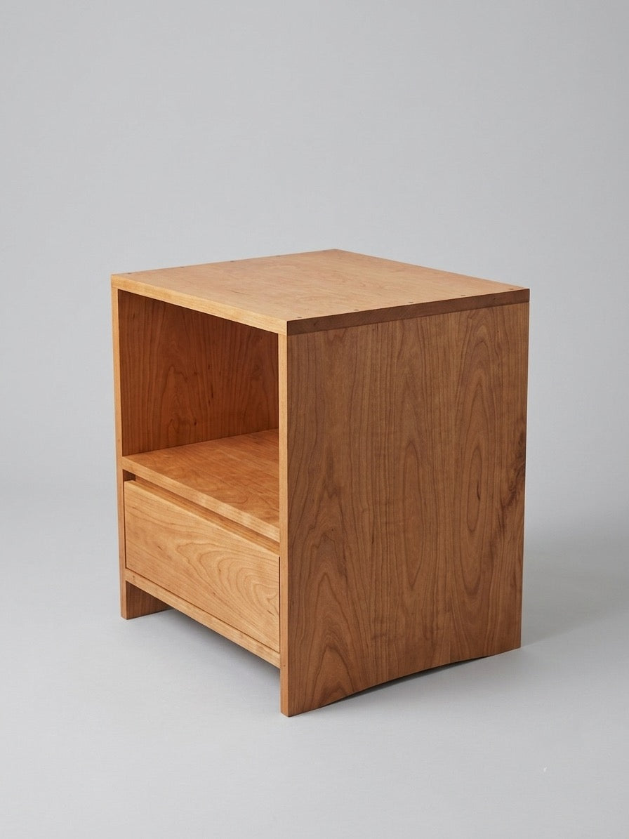 Solid Wood Nightstand with Drawer, Handcrafted, Made to Order