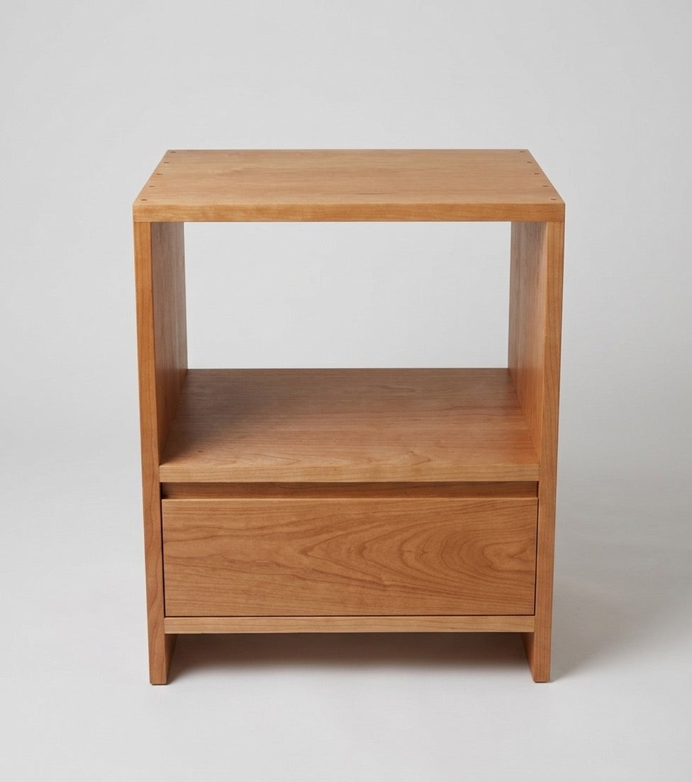 Solid Wood Nightstand with Drawer, Handcrafted, Made to Order