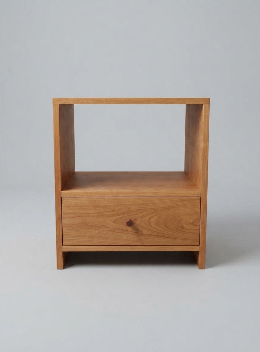 Solid Wood Nightstand with Drawer, Handcrafted, Made to Order