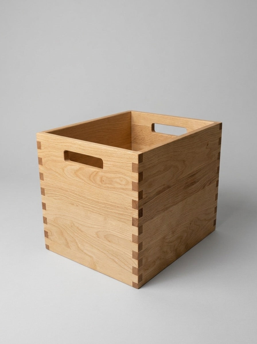 Solid Wood Utility Storage Box, Handcrafted, Made to Order